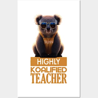 Just a Highly Koalified Teacher Koala 3 Posters and Art